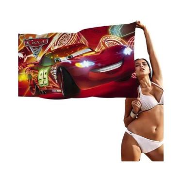 Imagem de Toalha De Banho Infantil Com Desenho Do Lightning McQueen, Toalha De P