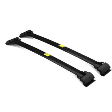 Imagem de YiXi-Partswell 2 peças de rack de teto barras transversais bagageiro de alumínio adequado para VW Volkswagen Atlas Teramont 2018-2020 - preto