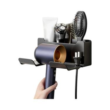 Imagem de Suporte De Parede Para Secador De Cabelo, Prateleira De Armazenamento 