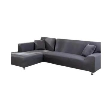 Imagem de Capas De Sofá Em L De Cor Sólida E Elásticas, Protetores De Canto Espe