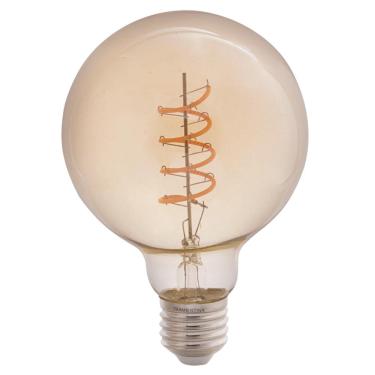 Imagem de Lâmpada LED de Filamento Espiral  Tramontina G95 4 W 2200 K Luz Amarela Âmbar