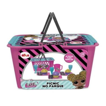 Imagem de Brinquedo Cesta de Pic Nic no Parque LOL Surprise com 16 Peças em Plás