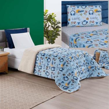 Imagem de Coordenado Edredom E Lençol Diverkids Solteiro 4 Peças - Game