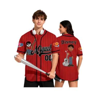 Imagem de Camiseta De Beisebol Oversized Disney Coco Para Homens E Mulheres, Cam