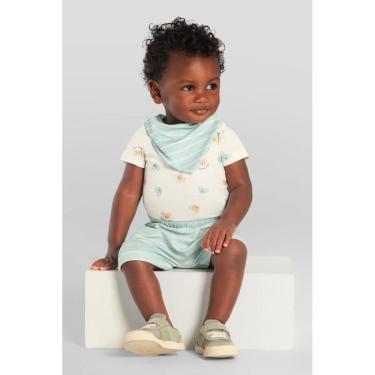 Imagem de Conjunto bebê  com babador Brandili Baby
