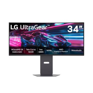 Imagem de Monitor Gamer Curvo 34” LG UltraGear 34G600A-B QuadHD UltraWide 160Hz 1ms FreeSync Premium HDR10