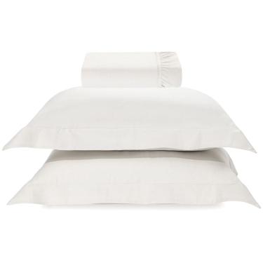 Imagem de Jogo de Cama Karsten Bossa 300 Fios 3 Peças Queen Branco