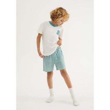 Imagem de Pijama Curto Infantil Unissex + Porta Pijamas - Creme 006 - Hering Kid