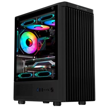 Imagem de Gabinete Gamer Hayom, 03x Fans Rgb, Vidro Temperados, Itx, Micro-atx, Preto - Gb1727