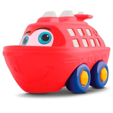 Imagem de Navio Baby Start Soft Carrinho Vinil Macio Para Bebês Silmar Brinquedo