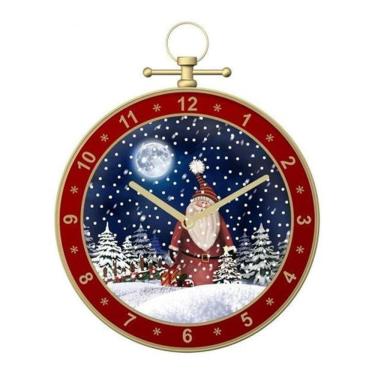 Imagem de Enfeite De Natal Musical Papai Noel Efeitoneve Luz 8 Músicas