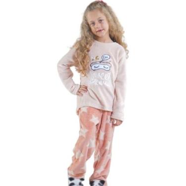 Imagem de Conjunto Pijama de Plush Infantil Macio Quentinho e Divertido - Sweet 