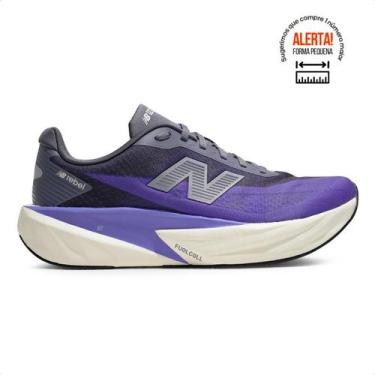 Imagem de Tenis New Balance Fuelcell Rebel V5 Masculino, 39, Roxo, Cinza