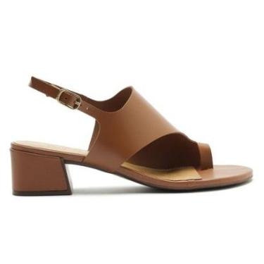 Imagem de Sandália Tira Larga Detalhe Dedo Couro Lançamento Anacapri-Feminino