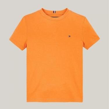 Imagem de Camiseta infantil Logótipo E Gola Redonda Laranja Tommy Hilfiger-Masculino