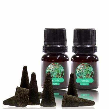 Imagem de Kit Incenso Cone Carvão Vegetal 100gr + 20ml de essência importada (pa