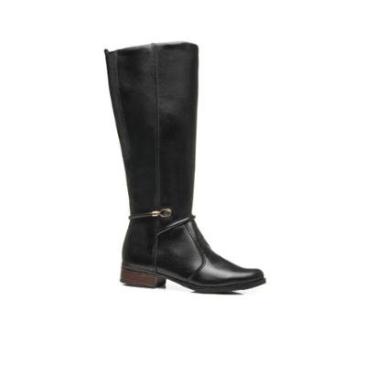 Imagem de Bota Feminina Cano Alto Montaria Pegada 282064 Preto-Feminino