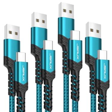 Imagem de JSAUX Pacote com 4 cabos USB C [3 m + 2 m + 1 m + 1 m], carregador para iPhone 16 USB A...