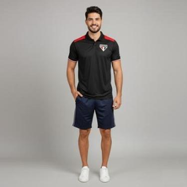 Imagem de Camiseta Camisa Polo Masculina São Paulo SPFC Wall Oficial Licenciada-Masculino