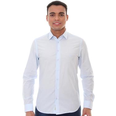 Imagem de Camisa Dudalina Masculina Milano Tricoline Lisa Azul Claro-Masculino