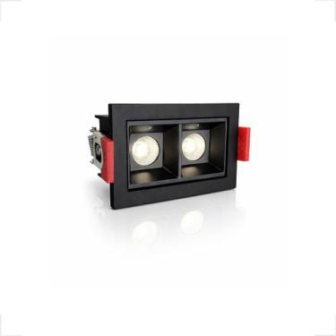 Imagem de Mini Spot Downlight Duplo Led Embutir Pontual 4000k Bet86, Preto