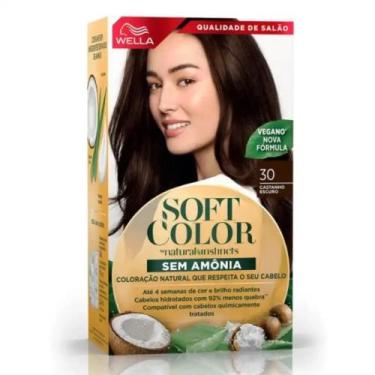 Imagem de Wella Tonalizante Soft Color 30 Castanho Escuro Sem Amônia Cobertura B