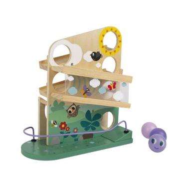 Imagem de Brinquedo Educativo Circuito da Centopeia com 3 - Bolinhas Janod 4 Peç