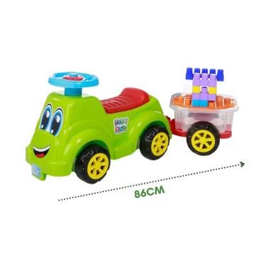 Imagem de Carrinho Andador Infantil C/ Trailer E Blocos De Montar Totoca Baby Ride - Maral Presen...