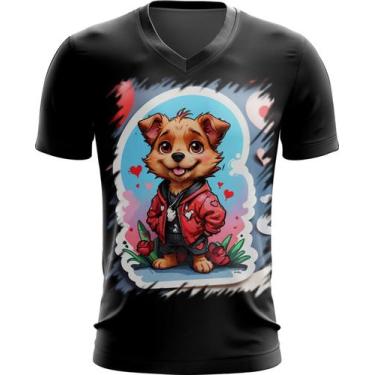Imagem de Camiseta Gola V Dia dos Namorados Cachorrinho 12 - Kasubeck Store®, IN