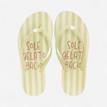 Imagem de Chinelo De Dedo Brizza Listrado Easy Bacio Di Latte Verde-Feminino