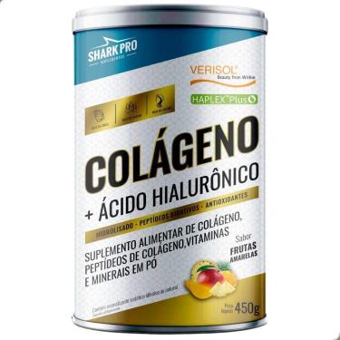 Imagem de Colageno Hidrolisado e Acido Hialuronico 450g Shark Pro-Unissex