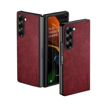 Imagem de Capa De Telefone De Couro Luxuosa Para Samsung Galaxy Z Fold 6 7 5 4 3