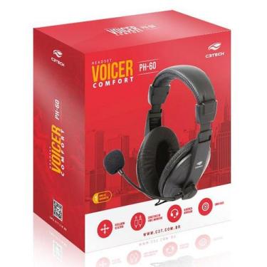 Imagem de Fone com Microfone Voicer Comfort PH-60BK C3 TECH - C3TECH