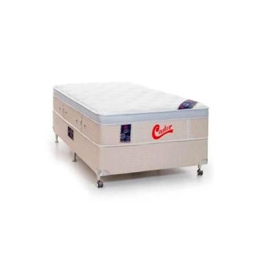 Imagem de Cama Box + Colchão Castor Solteiro Vitagel Euro One Face 96x203x59cm -