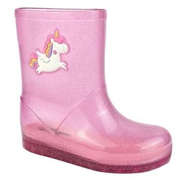 Imagem de Bota Galocha Menina Infantil Luelua 41435 Pink Unicornio, 25.26, Pink