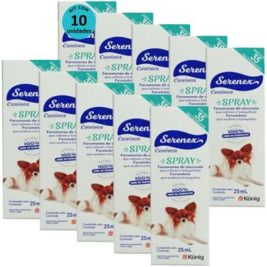 Imagem de Serenex Spray 25ml Para Cães Kit Com 10 unidades - Konig