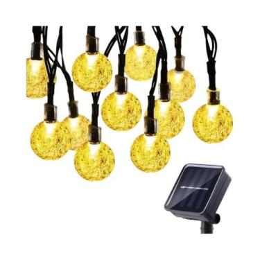 Imagem de Luz Solar Em Forma De Bola De Cristal Com LED, Luzes De Cordão Com 8 M
