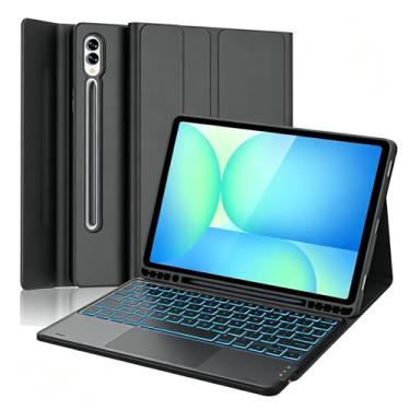 Imagem de QYiiD Capa com teclado Touchpad para Galaxy Tab S10 FE+/S10 FE Plus 13,1 polegadas, cap...