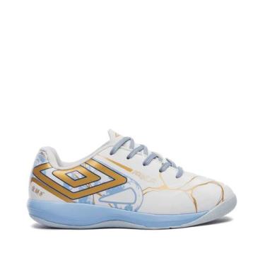 Imagem de Chuteira Futsal Infantil Umbro Pro 5 Jr Kintsugi Azul, Azul, 36