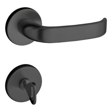 Imagem de Fechadura Banheiro Concept RR1 413-40CB ZM Preta Trava Interna Porta -