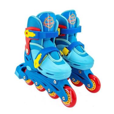 Imagem de Patins Infantil Tri-Line Ajustável 30 - 33 Azul Unitoys 1504