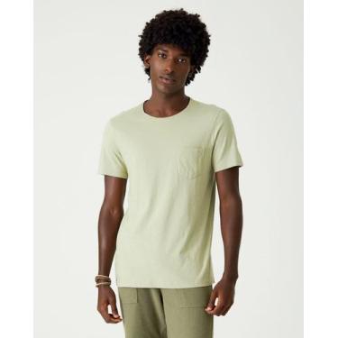Imagem de Camiseta Masculina Slim Malha Linho Malwee Ref. 86004, Verde, XGG