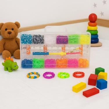 Imagem de Kit de Elásticos para Fazer Pulseiras com Maleta + Acessórios  Infanti