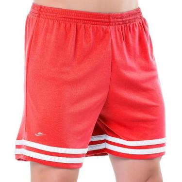 Imagem de Calção Shorts Masculino Plus Size Futebol M G GG EG1 EG2 EG3 Eg4 -Verm