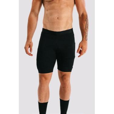 Imagem de Bermuda de Corrida 5 Bolsos LURK para Alto Desempenho, G, Preto
