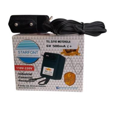 Imagem de Fonte 6V 300mah Para Telefone Sem Fio Motorola Bivolt - STARFONT