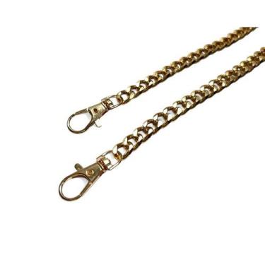 Imagem de corrente lixada para bolsas - artesanato com fecho Cor:Mosquetão doura