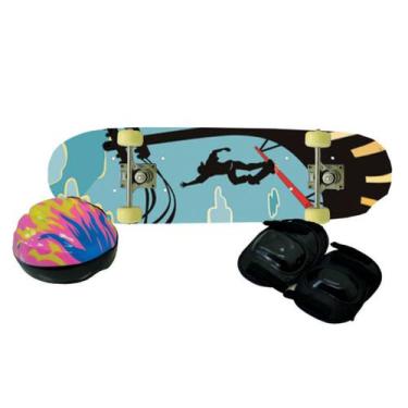 Imagem de Skate Infantil Semi Profissional Shape Lixa Estampado Suporta até 50kg
