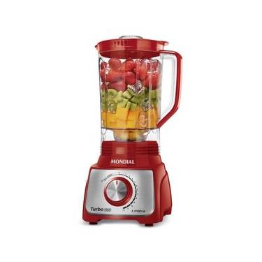 Imagem de Liquidificador Mondial L-1100 RI 1100W 3L com Faca 6 Lâminas Vermelho 12 Velocidades 110V 110