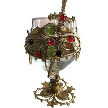 Imagem de Taça Espiritual Aramada com Punhal e Pedrarias  Pomba Gira  Iansã  Lin